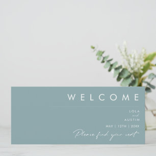 Dusty Boho Blue Seating Chart Header