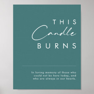 Dusty Boho   Green This Candle Burns Sign