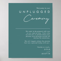Dusty Boho | Green Unplugged Ceremony Sign