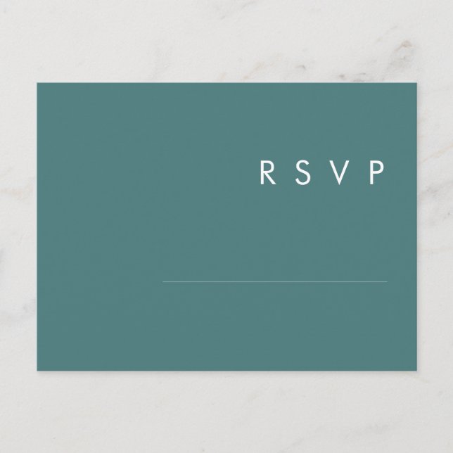 Dusty Boho | Green Wedding RSVP Postcard (Front)