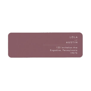 Dusty Boho   Purple Return Address Label