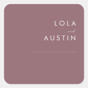 Dusty Boho Purple Wedding Envelope Seals