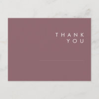 Dusty Boho | Purple Wedding Thank You Postcard