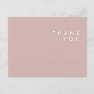 Dusty Boho   Rose and Purple Wedding Thank You Postcard