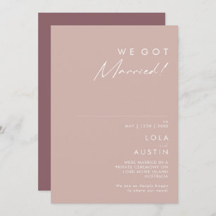 Dusty Boho Rose & Purple Elopement Announcement
