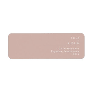 Dusty Boho   Rose Return Address Label
