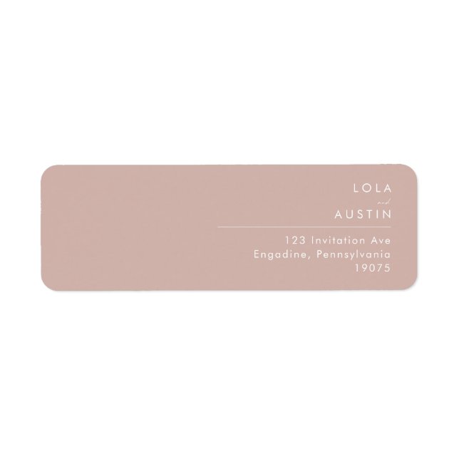Dusty Boho | Rose Return Address Label (Front)