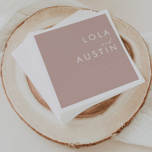 Dusty Boho Rose Wedding Napkins