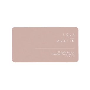 Dusty Boho Rose Wedding RSVP Address Labels