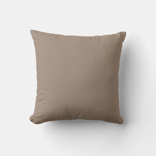 Dusty Brown colour throw pillow (Front)