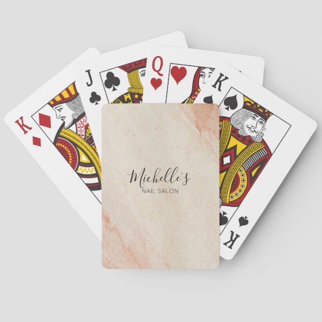 Dusty brown powder chic playing cards (Back)