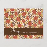 Dusty Brunt Orange Peony Flowers Fall Wedding