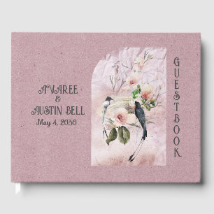 Dusty Burgundy and Magnolia Blossom  Guest Book