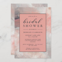 Dusty Coral Modern Abstract Bridal Shower
