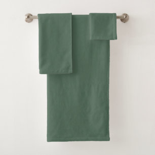 Dusty Eucalyptus Green Solid Colour Bath Towel Set