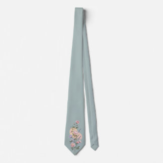 Dusty Floral Art Necktie