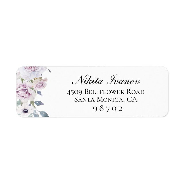 Dusty Garden Floral Return Address (Front)