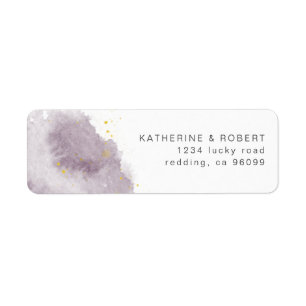 Dusty Gold and Mauve Return Address Label