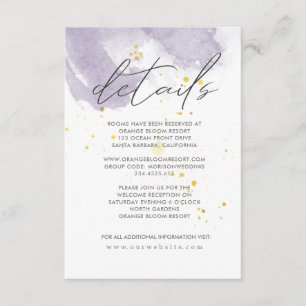 Dusty Gold and Purple Details Enclosure Card