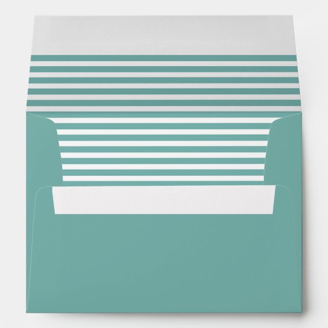 Dusty Green and White Striped  Envelopes (Back (Bottom))