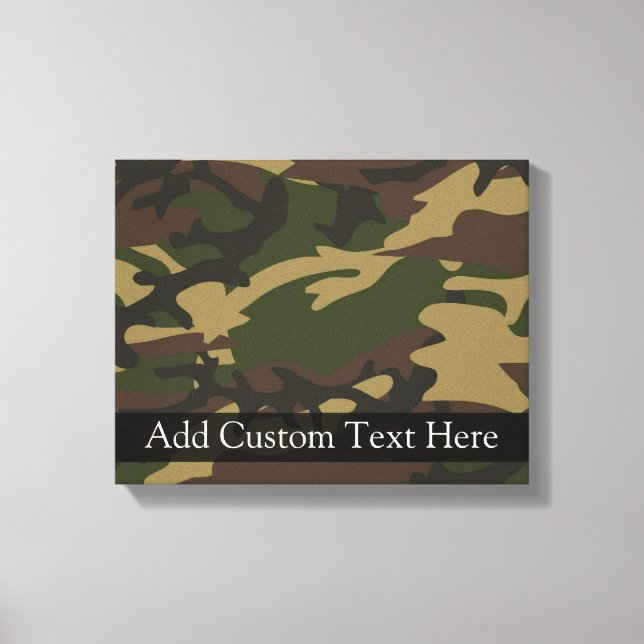 Dusty Green Camo Canvas Print (Front)