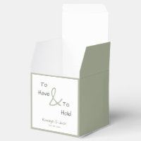 Dusty Green Casual Handwriting To Have & To Hold