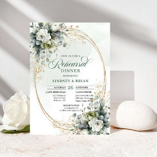 Dusty Green Eucalyptus Rehearsal Dinner Invitation