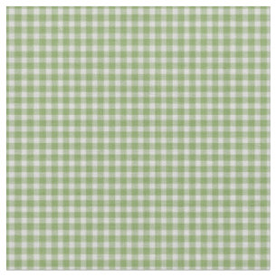 Dusty Green Gingham Checkered Plaid Fabric