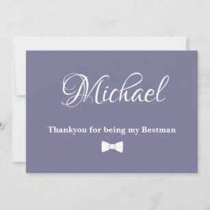 Dusty Lavender Groomsman Thankyou Card