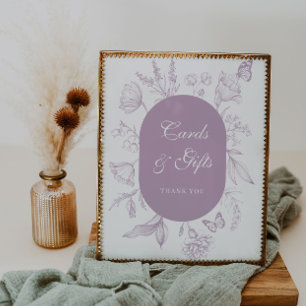 Dusty Lavender Line Art Cards and Gifts Poster