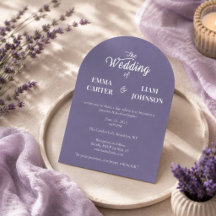 Dusty Lavender Minimal Wedding Invitation