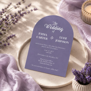 Dusty Lavender Minimal Wedding Invitation