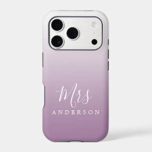 Dusty Lavender Ombre Script Future Mrs Name