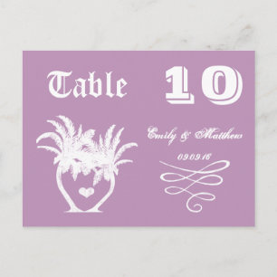 Dusty Lavender Purple Beach Destination Wedding Postcard