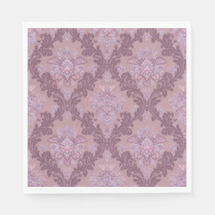Dusty Lavender Rose Mauve Lilac Elegant Damask Napkin