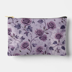 Dusty Lavender Rose Moody Dreamy Hues Floral Accessory Pouch