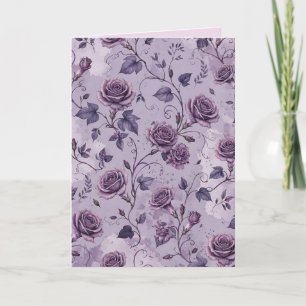 Dusty Lavender Rose Moody Dreamy Hues Floral Card