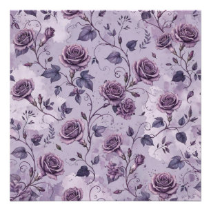 Dusty Lavender Rose Moody Dreamy Hues Floral Photo Print