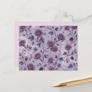 Dusty Lavender Rose Moody Dreamy Hues Floral Postcard