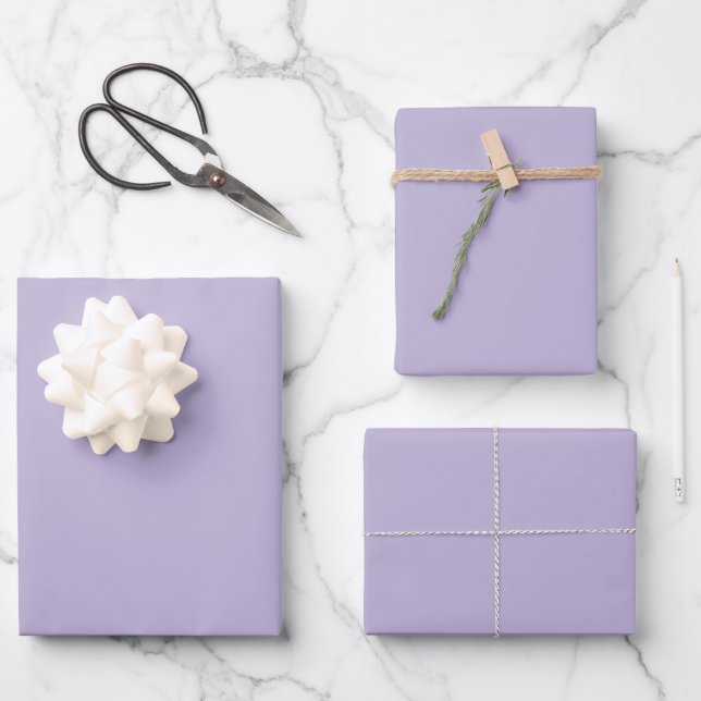 Dusty Lavender Solid Colour Wrapping Paper Sheet (Front)