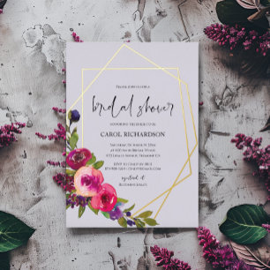 Dusty Lavender Watercolor Floral Bridal Shower