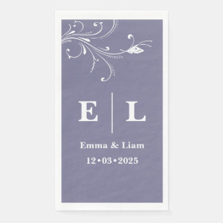 Dusty Lavender Wedding Personalised Napkin