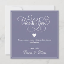 Dusty Lavender Wedding Thank You Card