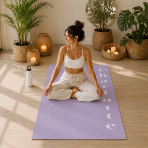 Dusty Lavender wellness minimalist personalised Yoga Mat