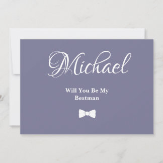 Dusty Lavender Will You Be My Groomsman Card