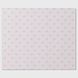 Dusty Lilac Balletcore Ribbon Bows Wrapping Paper