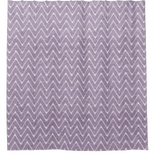 Dusty Lilac Small Chevron Pattern Shower Curtain