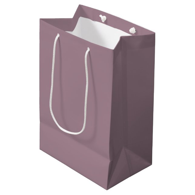 Dusty Mauve Bloom Medium Gift Bag (Front Angled)