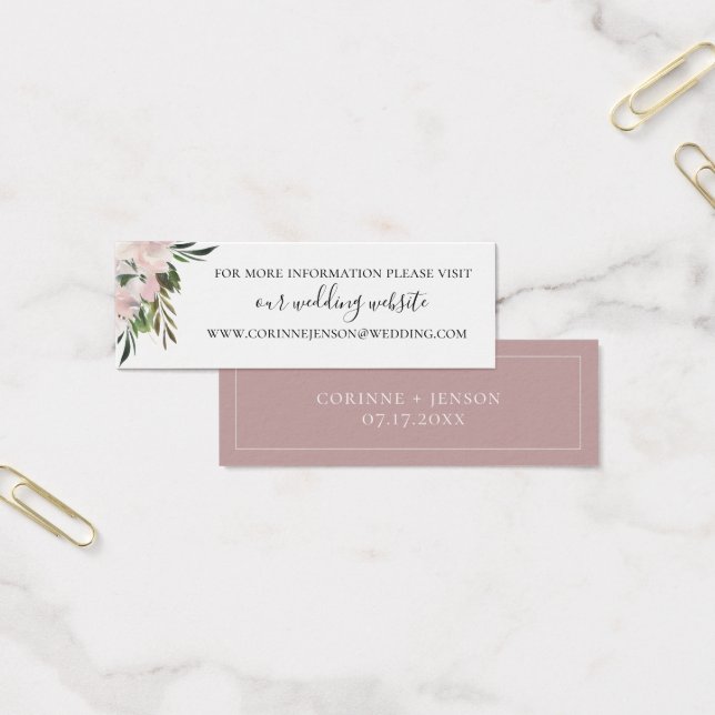 Dusty Mauve Botanical Wedding Website (Office)