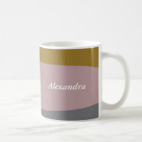 Dusty Mauve Striped Art Personalised Name